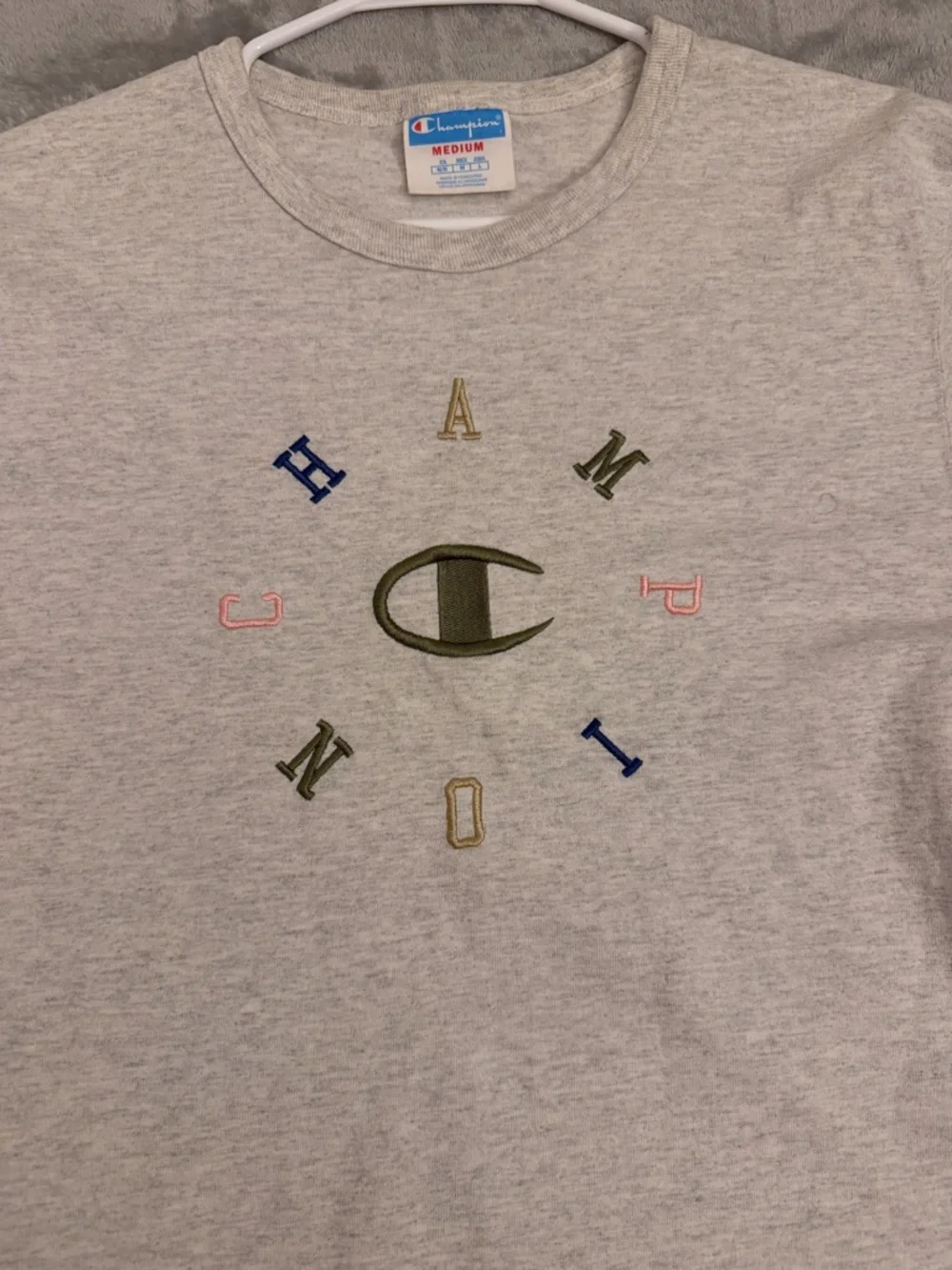 Champion Men’s Grey Logo Graphic Tee - Picture 2 of 4